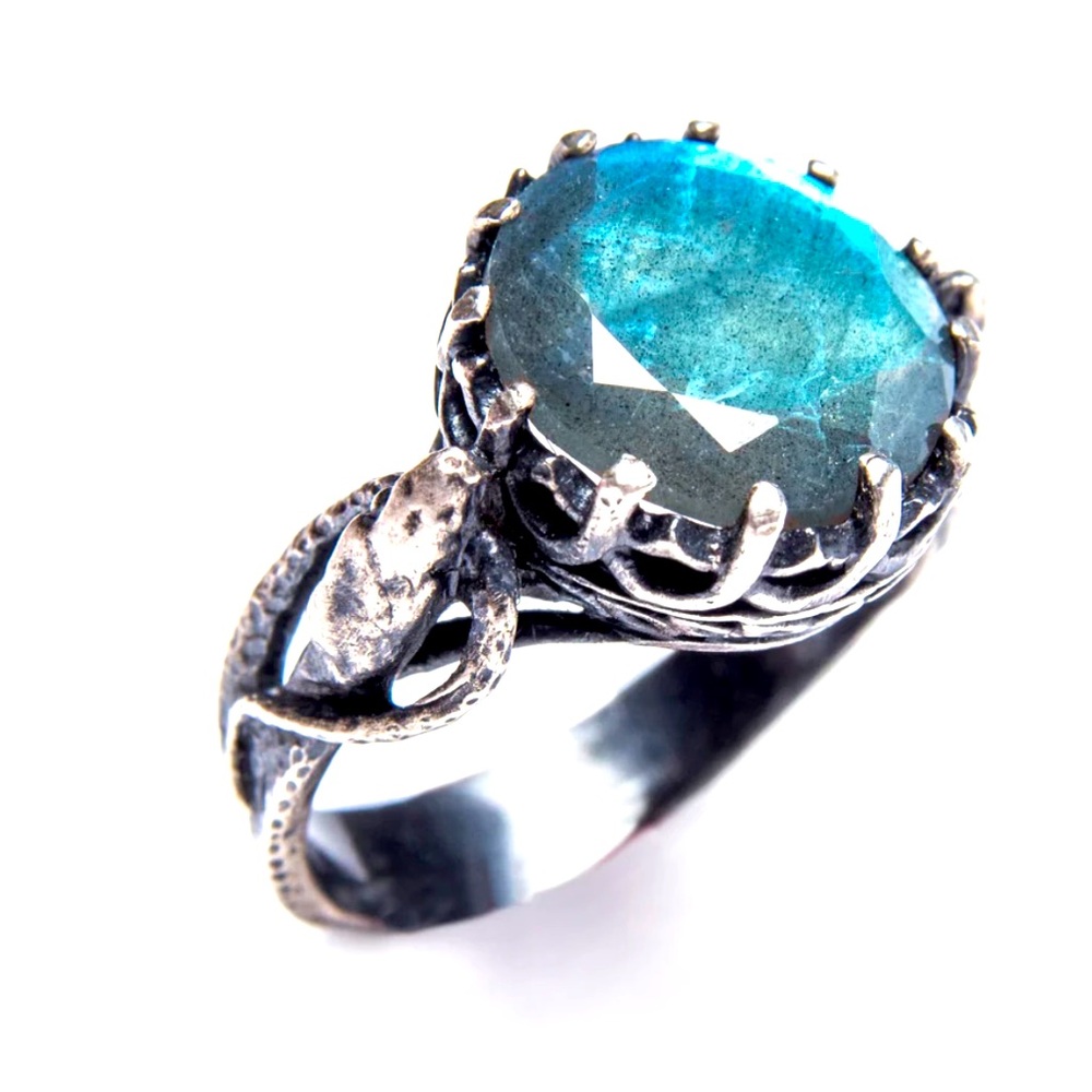 Bloodmilk Blood Milk Jewels The Lovers Ring Labradorite Size 8 Like New